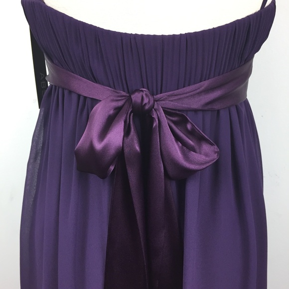 ABS Chiffon & Satin Empire Waist Evening Dress - Picture 6 of 7